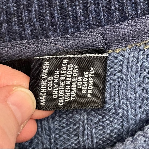 Vintage Bill Blass Sweater Large Grandpa Sweater stripes Blue cotton blend - Picture 4 of 9